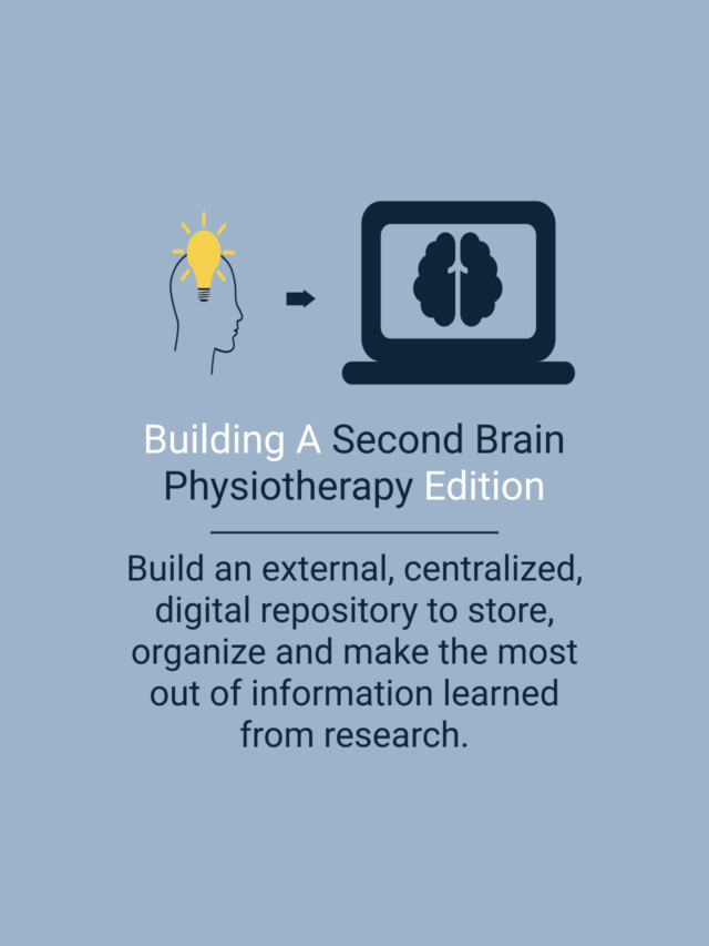 Building A Second Brain: Physiotherapy Edition